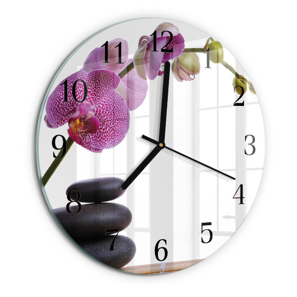 Round wall clock Orchid