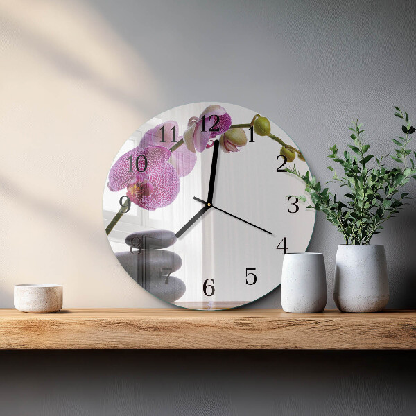 Round wall clock Orchid