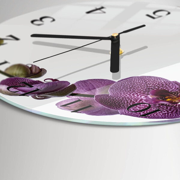 Round wall clock Orchid