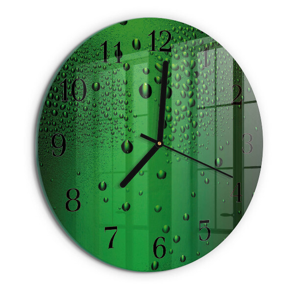 Round wall clock Drops of Water