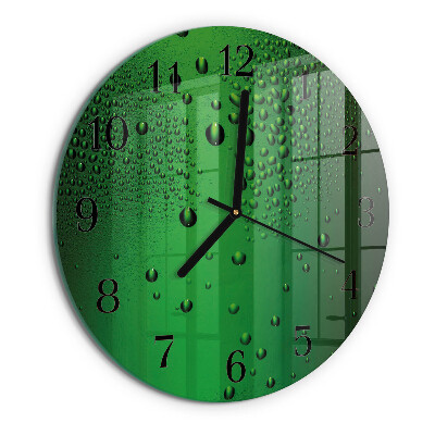 Round wall clock Drops of Water
