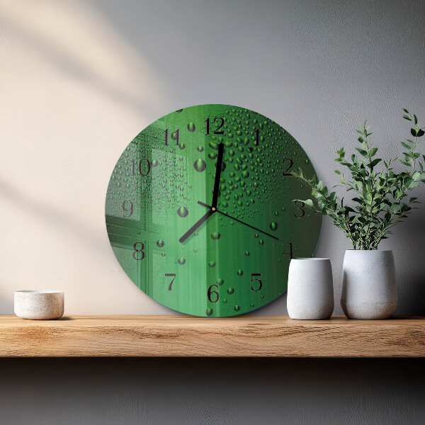 Round wall clock Drops of Water