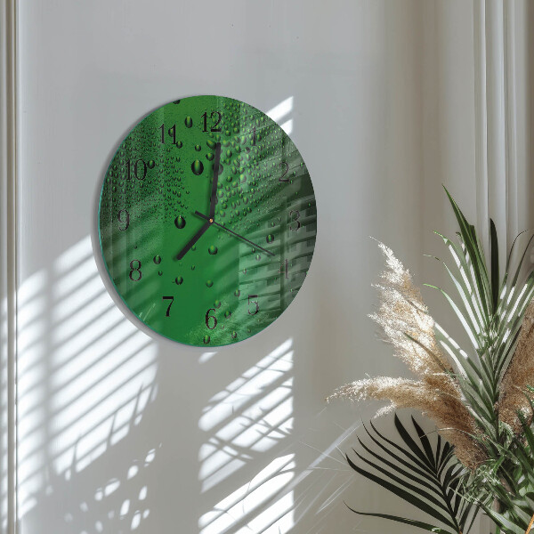Round wall clock Drops of Water
