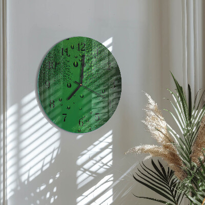 Round wall clock Drops of Water
