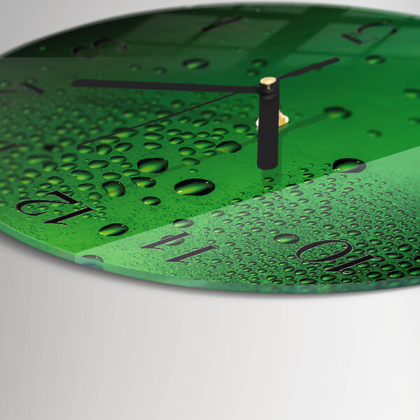 Round wall clock Drops of Water