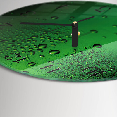 Round wall clock Drops of Water