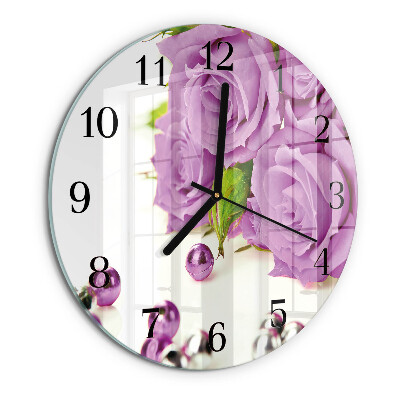 Round wall clock Roses