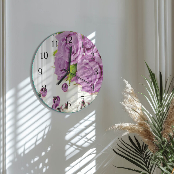 Round wall clock Roses