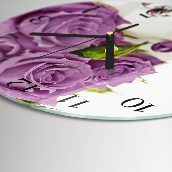 Round wall clock Roses
