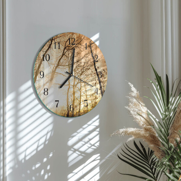 Round wall clock Trees