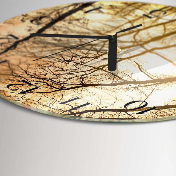 Round wall clock Trees