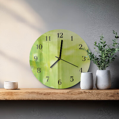 Round wall clock Grass