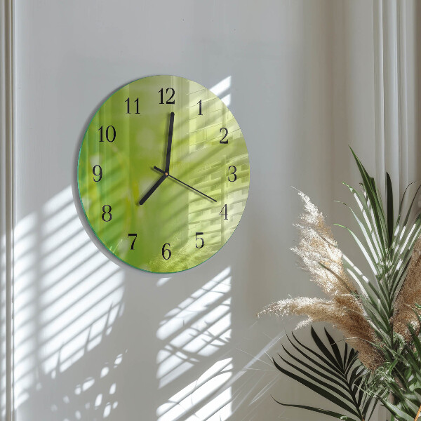 Round wall clock Grass