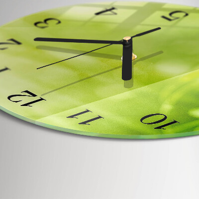 Round wall clock Grass