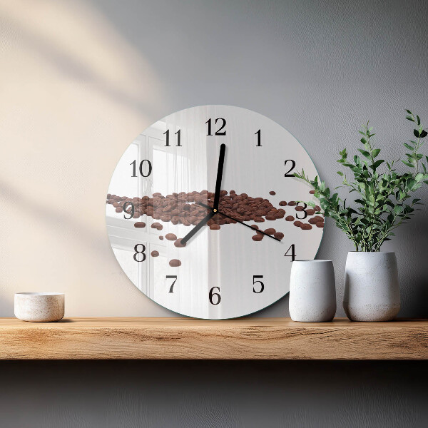Round wall clock Coffee Beans