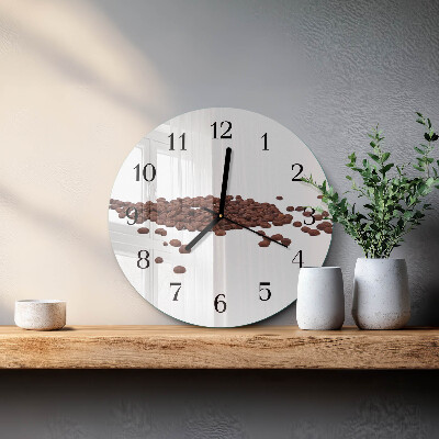 Round wall clock Coffee Beans
