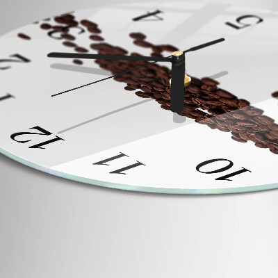 Round wall clock Coffee Beans
