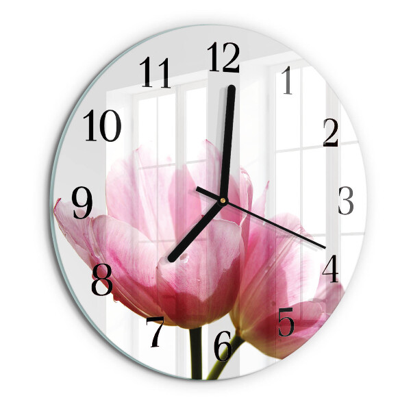Round wall clock Tulips