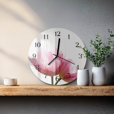 Round wall clock Tulips