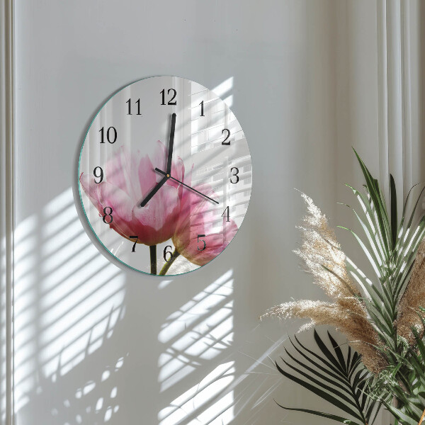 Round wall clock Tulips