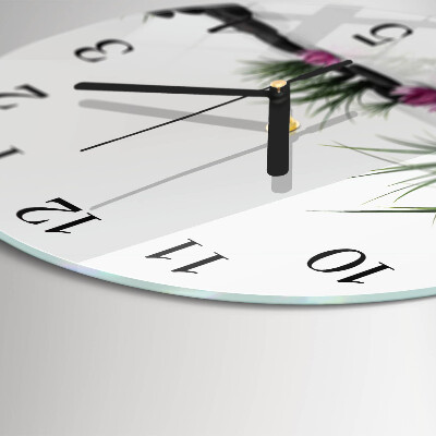 Round wall clock Lotus Flower