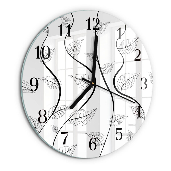 Round wall clock The Art of Leaves