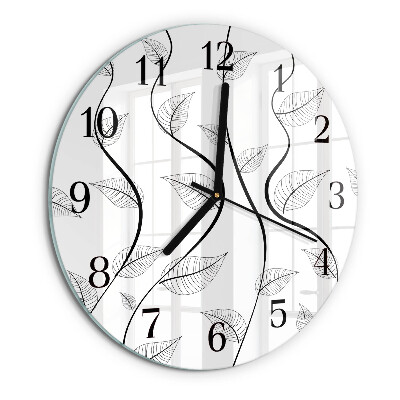 Round wall clock The Art of Leaves