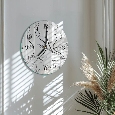 Round wall clock The Art of Leaves