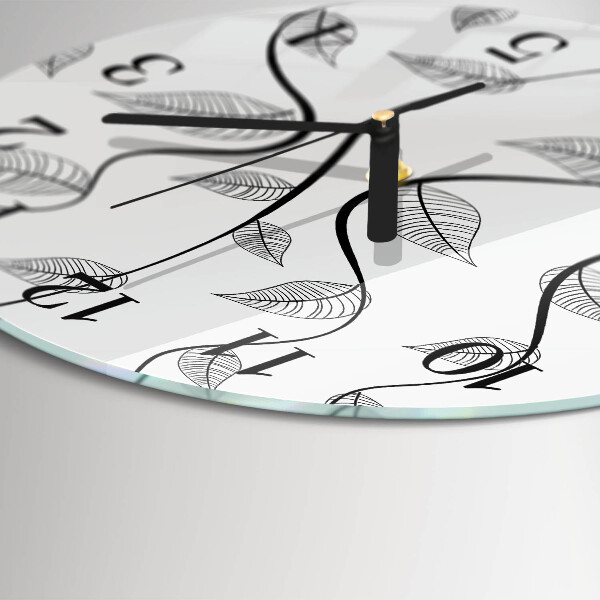 Round wall clock The Art of Leaves