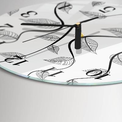 Round wall clock The Art of Leaves