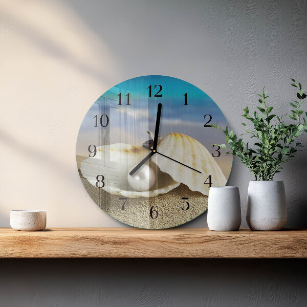 Round wall clock Shell Pearl