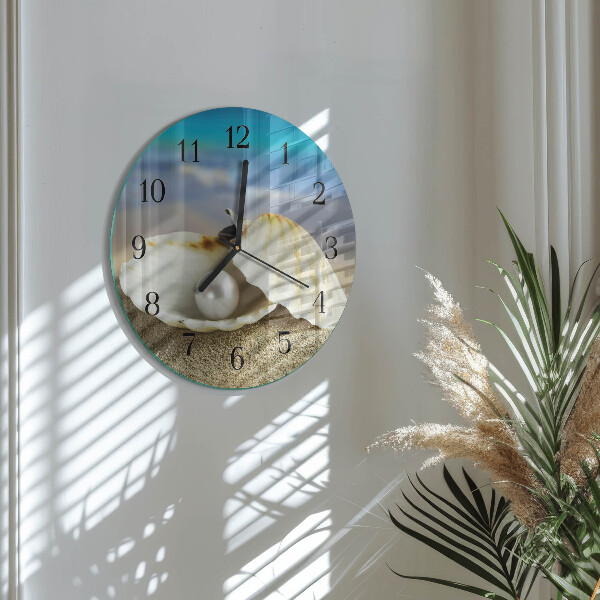 Round wall clock Shell Pearl