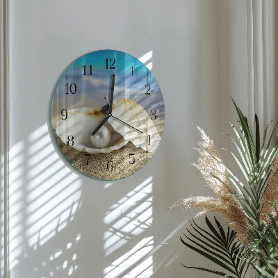 Round wall clock Shell Pearl
