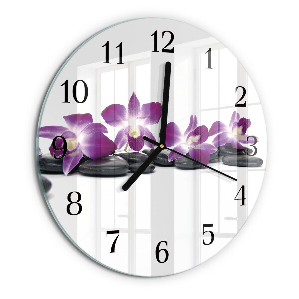 Round wall clock Orchid