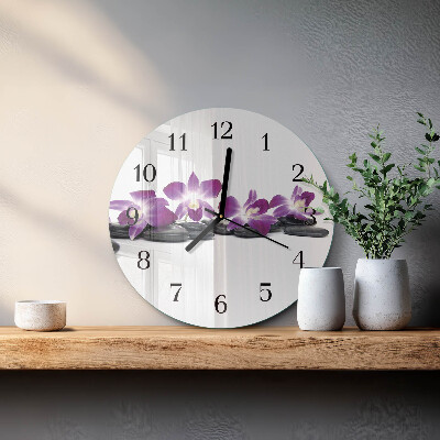Round wall clock Orchid