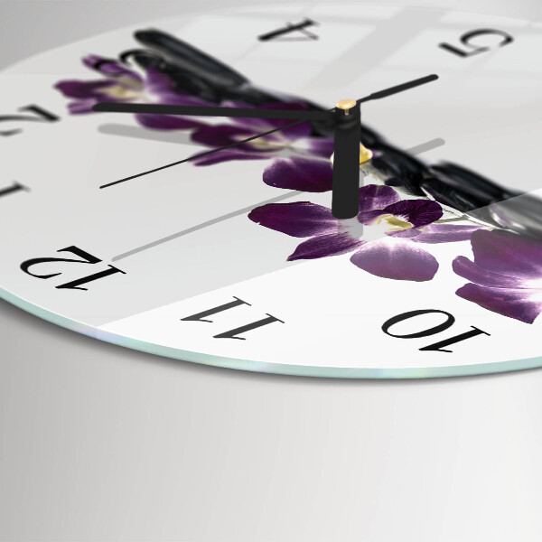 Round wall clock Orchid