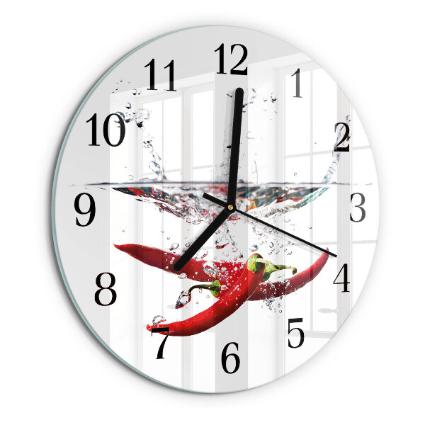 Round wall clock Chili peppers