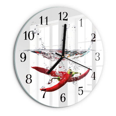 Round wall clock Chili peppers