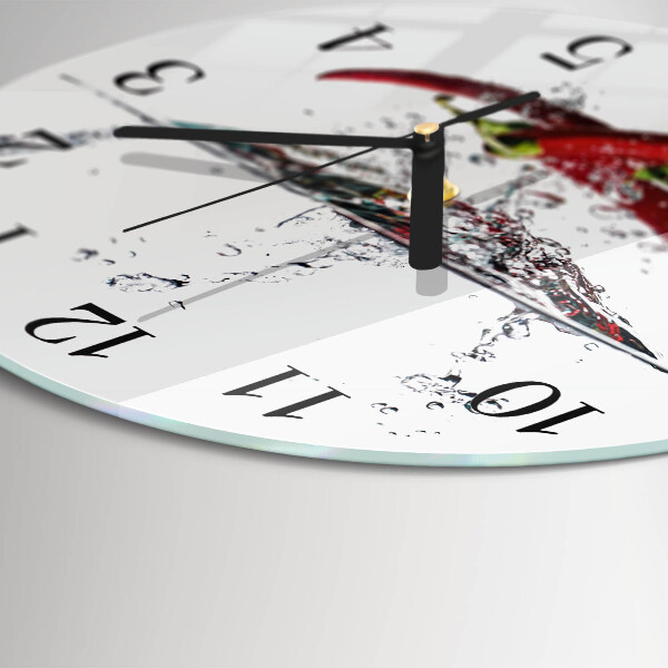 Round wall clock Chili peppers
