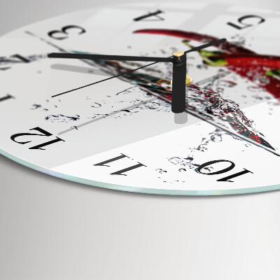 Round wall clock Chili peppers
