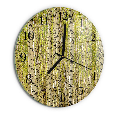Round wall clock Birch Forest