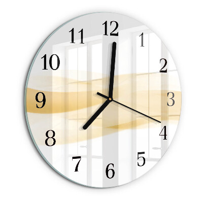 Round wall clock Abstract Wave