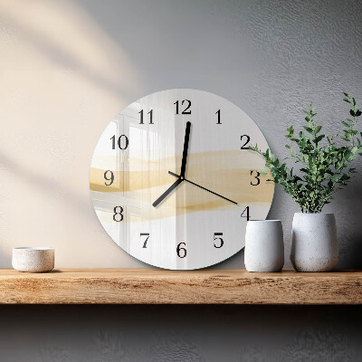Round wall clock Abstract Wave