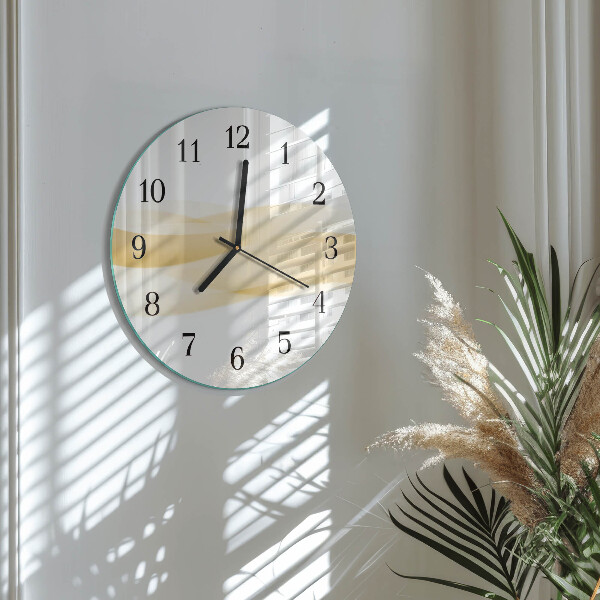 Round wall clock Abstract Wave