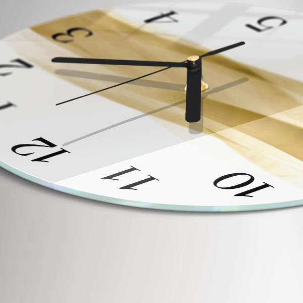 Round wall clock Abstract Wave