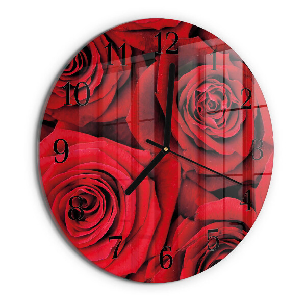 Round wall clock Roses