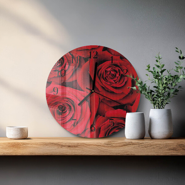 Round wall clock Roses