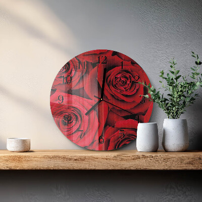 Round wall clock Roses