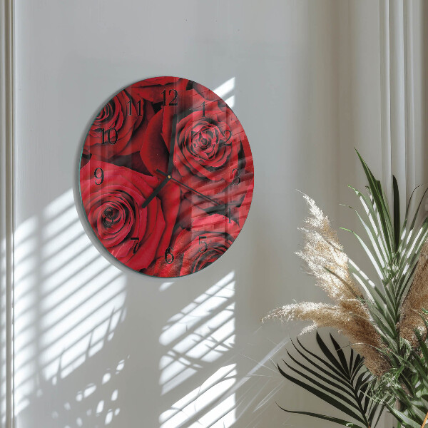 Round wall clock Roses