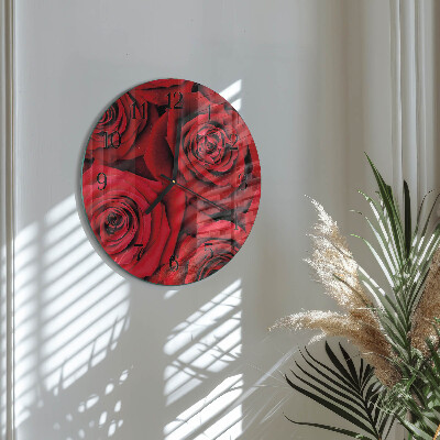 Round wall clock Roses